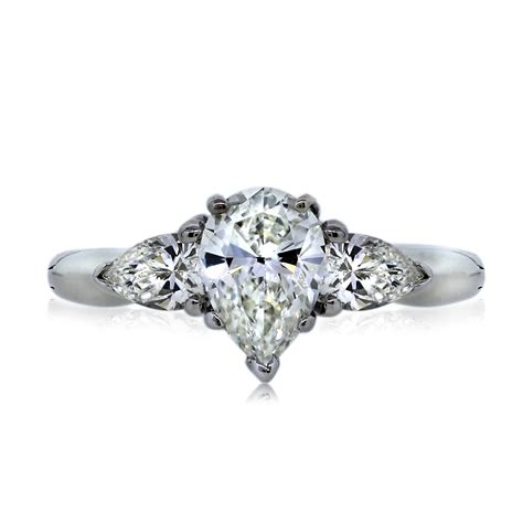 Pear shaped engagement ring meaning. Platinum GIA Certified 0.90ct Pear Shaped Diamond ...