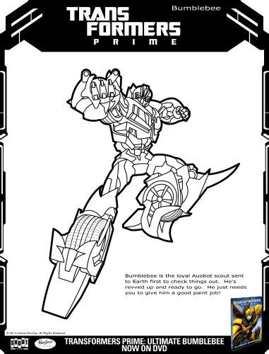 Transformers optimus prime coloring pages. Transformers Prime: Ultimate Bumblebee Printable Coloring ...