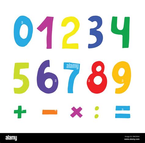 Set Of Color Numbers Stock Vector Image And Art Alamy