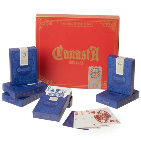 Brybelly Canasta Bonanza Playing Card Set Includes 6 Premium Decks Of