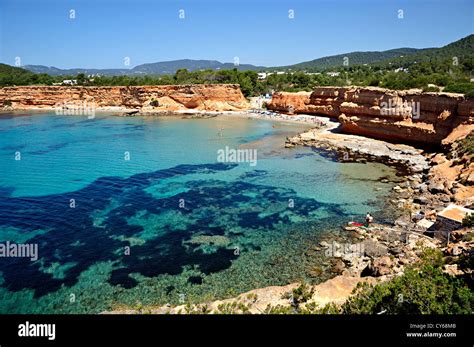 Sa Caleta Beach Ibiza Balearic Islands Spain Stock Photo Alamy