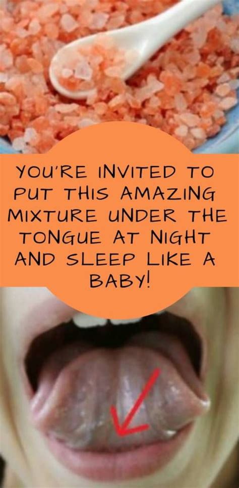 Youre Invited To Put This Amazing Mixture Under The Tongue At Night