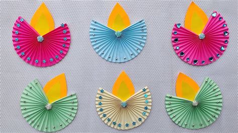 Easy Diwali Decoration Ideas L Diwali Decoration Diy L Paper Diya Craft