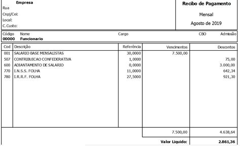 Total 80 Imagem Modelo De Recibo De Adiantamento De Salario Br