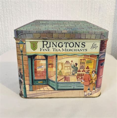 Ringtons Fine Tea Merchants Vintage Style Shop Collectable Tin Empty
