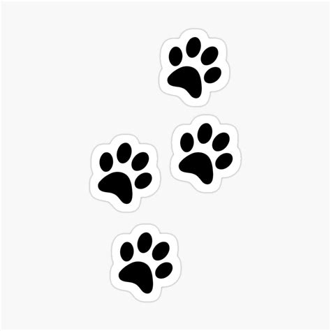 Paw Prints Sticker Paw Power Dog Paws By Skidio Redbubble Puppy