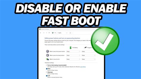 How To Disable Or Enable Fast Boot On Windows 11 Step By Step Youtube