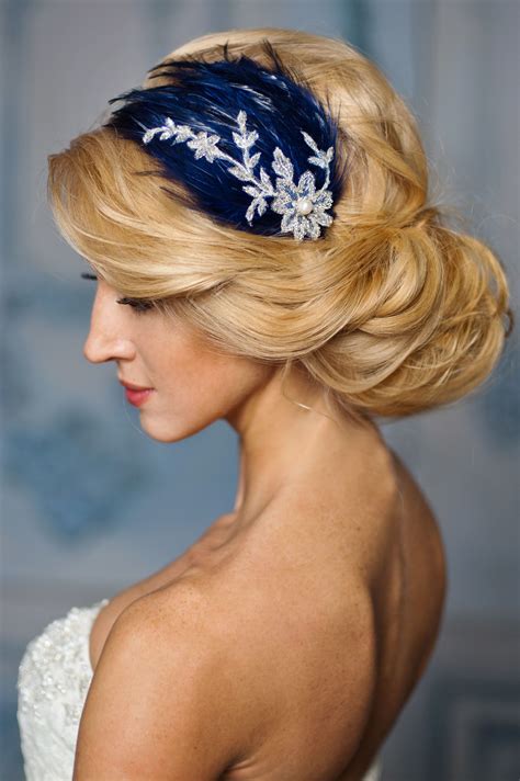 This Blue Hair Accessories For Wedding Guests For Short Hair The