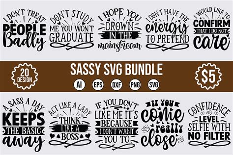 Sassy Svg Bundle Designs Graphic By Teebusiness41 · Creative Fabrica