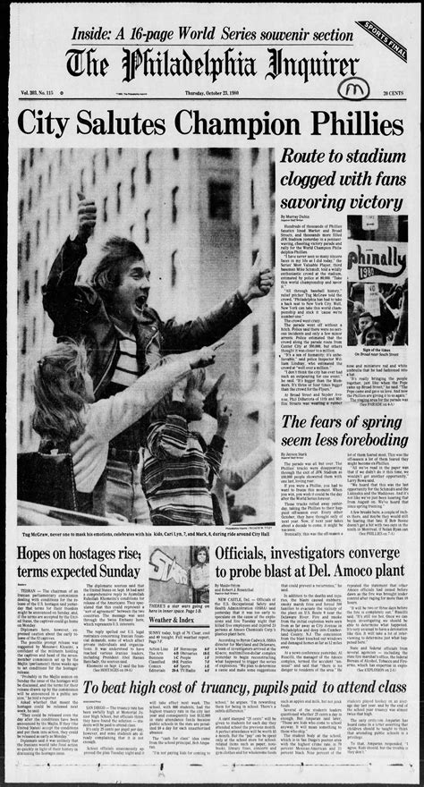 Philadelphia Inquirer October 23 1980 1980philliess Jimdo Page