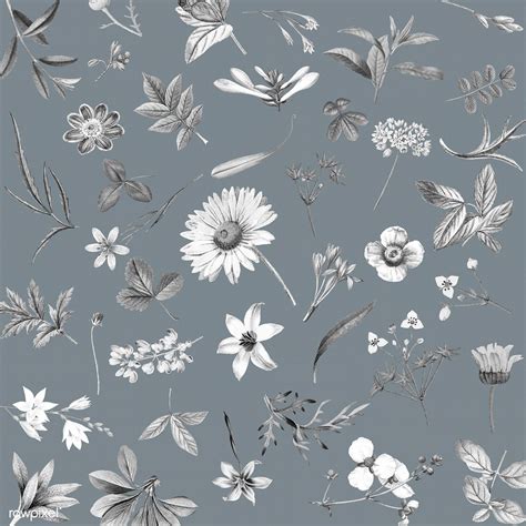 Grey Floral Wallpaper Design