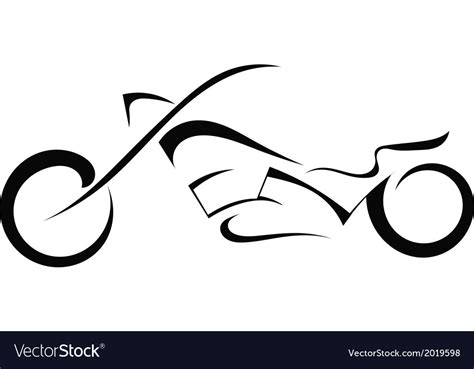 Black Silhouette A Motorcycle Royalty Free Vector Image