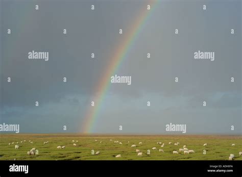 Rainbow Storm Clouds Stock Photo Alamy