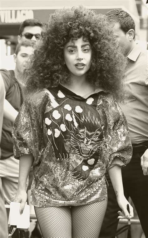 Hello 70s With Lady Gagas New Black Curly Hair Lady Gaga Live Lady