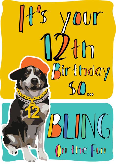 12 Years Old Printable Birthday Card — Printbirthdaycards