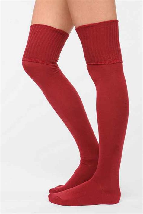 Ribbed Cuff Over The Knee Sock