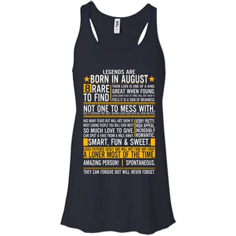 Legends Are Born In August 8 Rare To Find Shirt Hoodie Tank