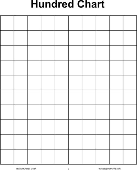 Free Printable Blank 100 Chart Printable Templates