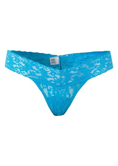 Hanky Panky Signature Rolled Lace Thong In Diva