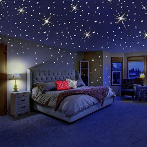 Outer Space Room Day And Night Stars Glow In The Dark Glitter Stars For