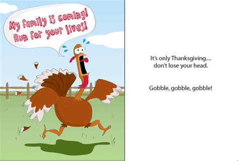 Free Funny Printable Thanksgiving Cards
