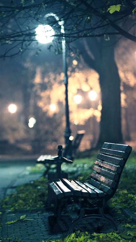 Benches In The Night Tap To See More Iphone Wallpapers Backgrounds