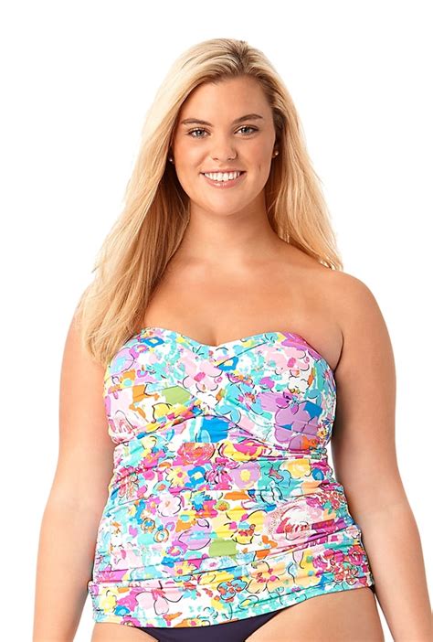 Anne Cole Anne Cole Womens Plus Size This Buds For You Twist Front