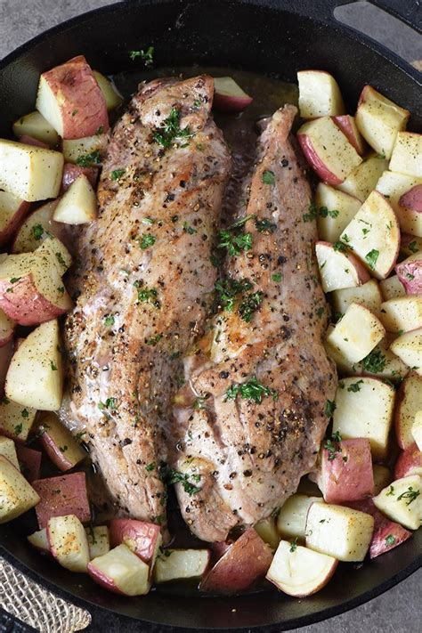 This roast pork loin and potatoes is a snap to prepare. How to cook pork tenderloin, roasted to a juicy perfection ...