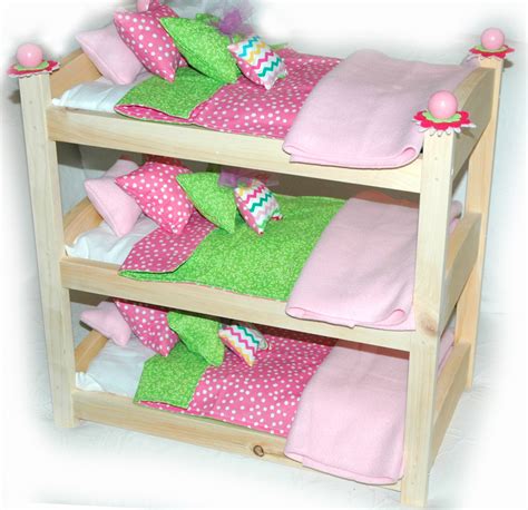 Triple Doll Bunk Bed Cotton Candy American Made Girl Doll