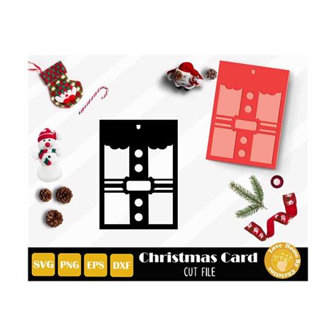 Christmas Card Svg Santa Claus Svg Christmas Template Gre Inspire