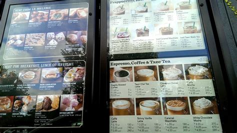 This is the closes starbucks near me. Menu board for drive thru | Yelp
