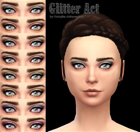 Mod The Sims Glitter Act Eyeshadow 8 Colors