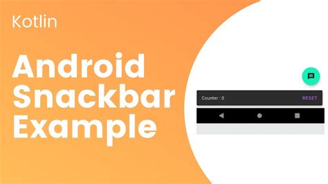Android Kotlin Tutorial To Create A Snackbar Android Tutorial For Beginners YouTube