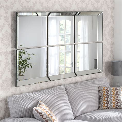 Shop small accent wall mirrors, themed wall mirrors, and mirrored wall art. Byblos 6 panel has individual mirrors, a modern art deco style tray effect mirror large mirror ...