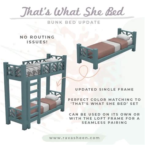 The Sims Resource That S What She Bed Bunk Bed Series By Ravasheen Vrogue