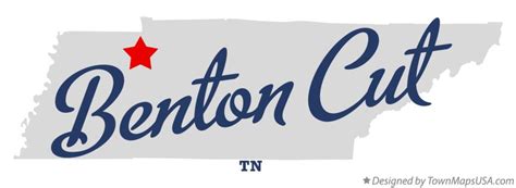 Map Of Benton Cut Tn Tennessee