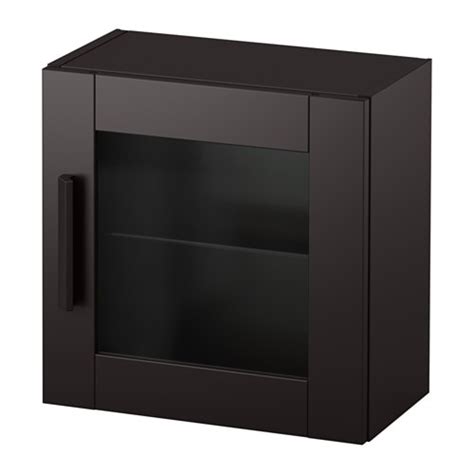 Billy bookcase with glass doors, gray, metallic effect, 31 1/2x11 3/4x79 1/2. BRIMNES Wall cabinet with glass door - black - IKEA