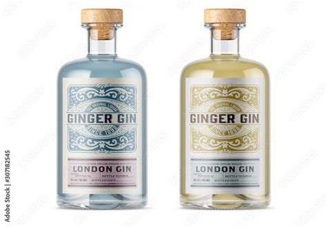 Vintage Gin Label Packaging Layout Stock Template Adobe Stock