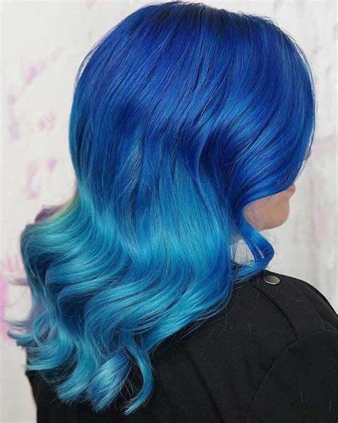 41 Bold And Beautiful Blue Ombre Hair Color Ideas Page 3 Of 4