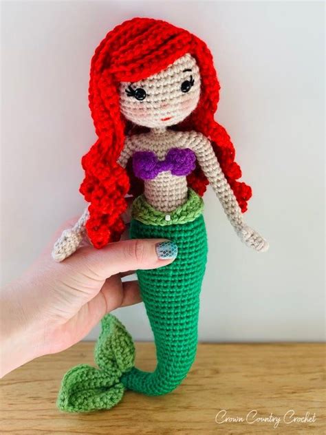 Crochet Pattern Ariel Doll The Little Mermaid Crochet Etsy