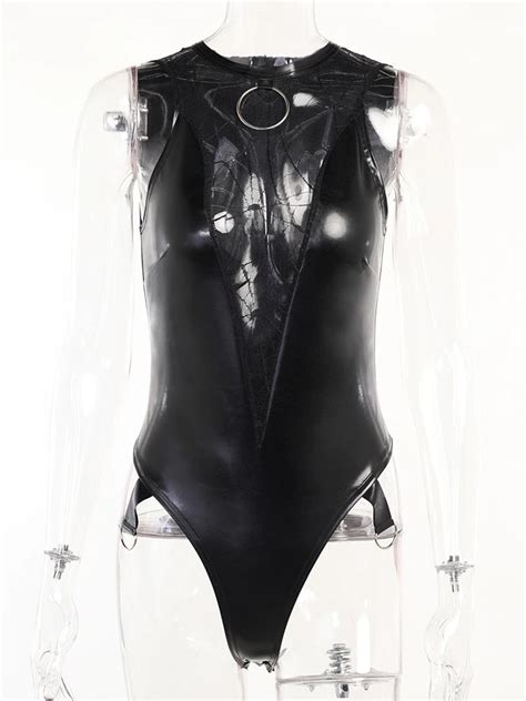 Sexy See Through Latex Bodysuit And Gothic Lingerie Dominatrix Etsy