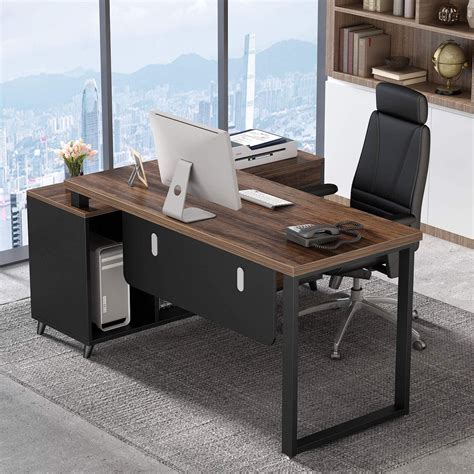 Tribesigns 55 Inch Large Executive Office Desk L Shaped
