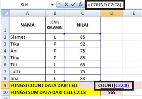 Cara Menggunakan Countif Di Excel Untuk Menghitung Jumlah Data Dengan Kriteria Tertentu Layar