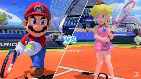 Mario Tennis Ultra Smash Mario Vs Peach Wii U Gameplay 1080p60fps Youtube