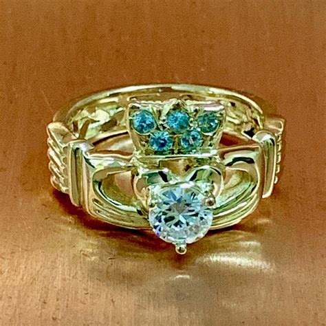 Diamond Claddagh Engagement Ring Stellor Custom Jewelry