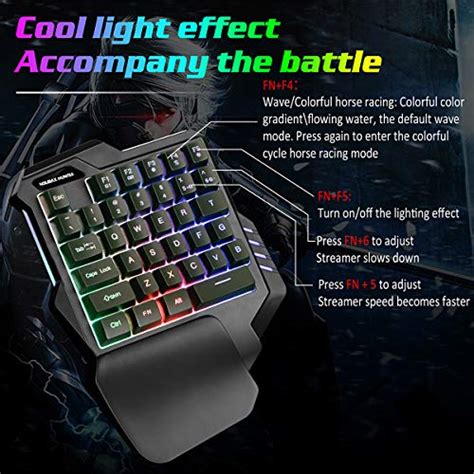 One Hand Rgb Gaming Keyboard Mouse Combomechanical Feel Rgb Led