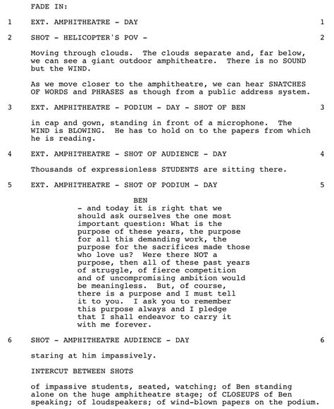 page one ‘the graduate 1967 screenplay by calder willingham and… by scott myers go into