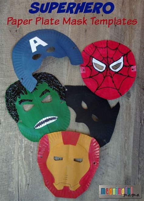 What A Cool Crafts With Paper Straws Superhero Paper Plate Mask