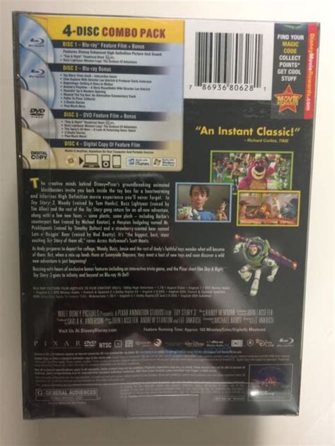 Toy Story 3 Blu Ray Dvd Talking Buzz Lightyear Target Rare 4 Disc Combo
