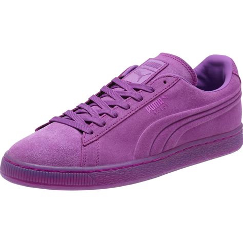 Lyst Puma Suede Embossed Iced Fluo Mens Sneakers In Purple For Men